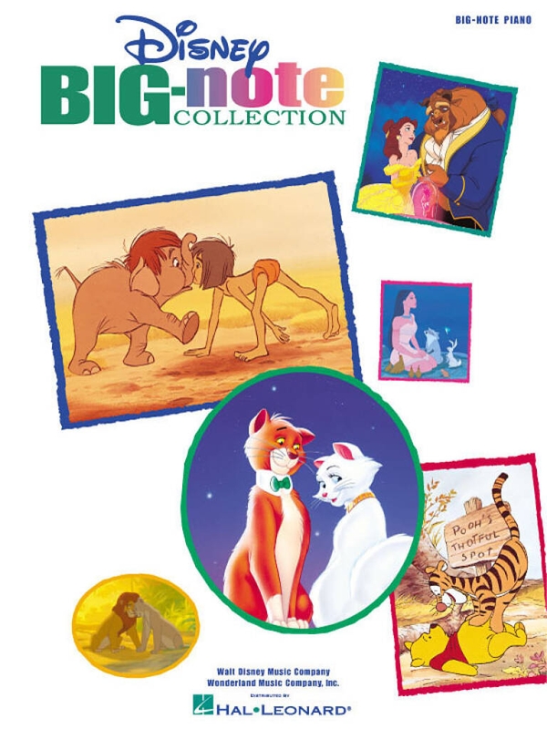Disney Big-Note Piano Collection - 40 piosenek z filmów animowanych - bardzo łatwe nuty na pianino dla początkujących