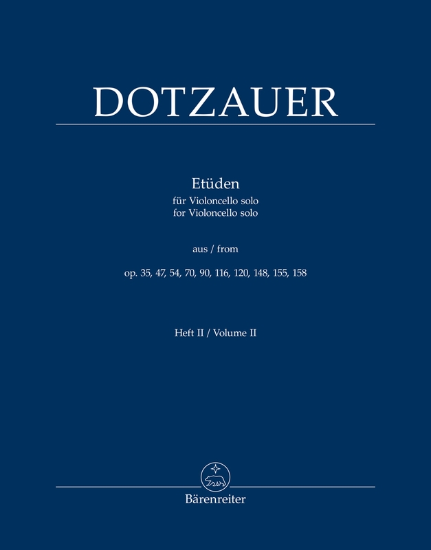 Justus Johann Friedrich Dotzauer: Etuden - Etudes - Etiudy tom 2 z opp. 35, 47, 54, 70, 90, 116, 120, 148, 155, 158 - nuty na wiolonczelę