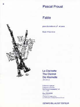 Pascal Proust: Fable pour clarinette et piano - nuty na klarnet z fortepianem