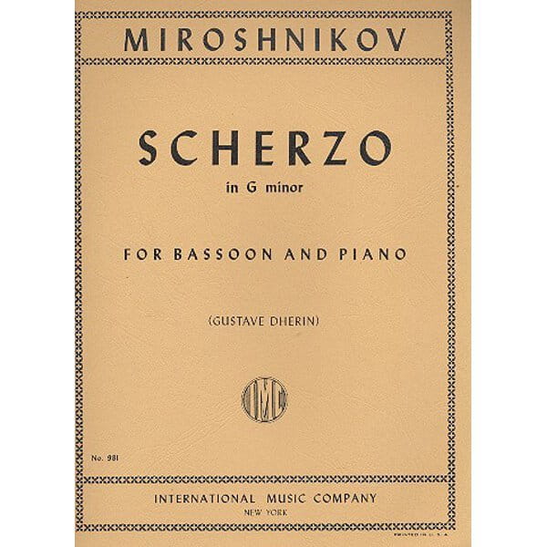 Danii Miroshnikov - Scherzo in G minor - nuty na fagot z fortepianem