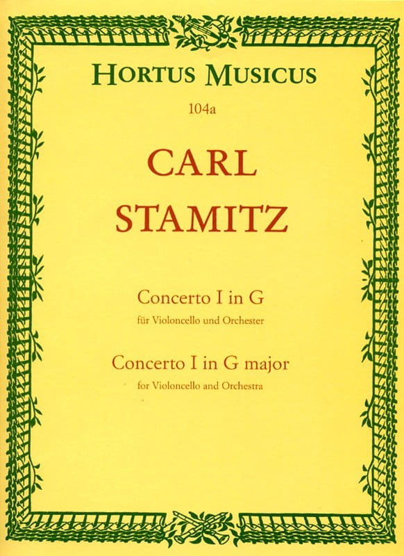 Carl Stamitz: Koncert nr 1 G-dur na wiolonczelę i orkiestrę - wyciąg fortepianowy