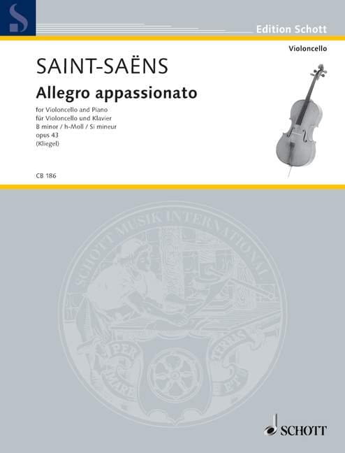 Camille Saint-Saëns: Allegro appassionato h-moll op. 43 for Violoncello and Piano - nuty na wiolonczelę i fortepian
