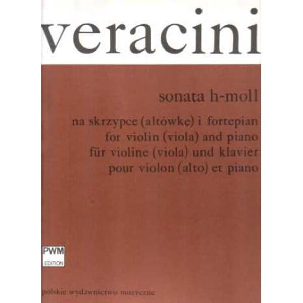 Francesco Maria Veracini: Sonata h-moll na skrzypce i fortepian - nuty na skrzypce