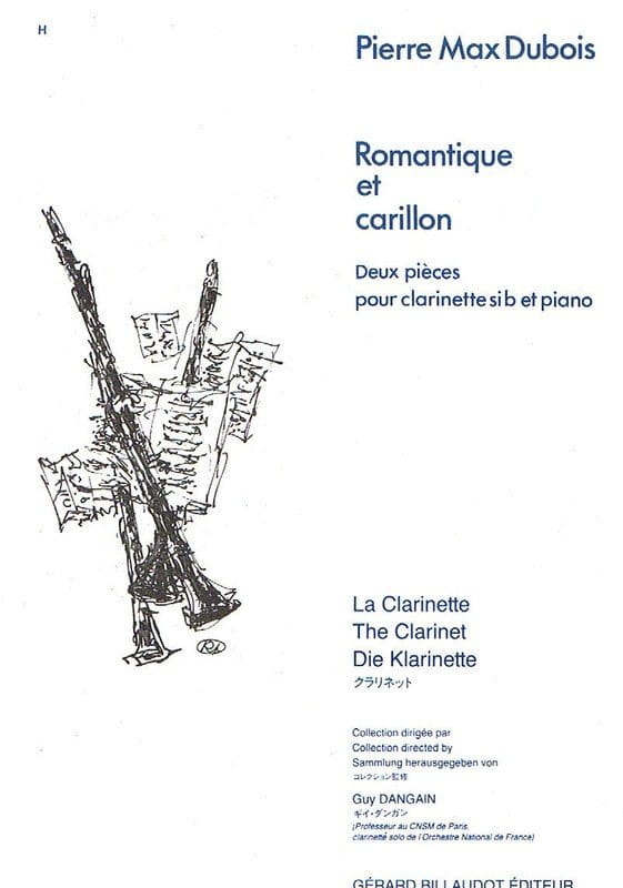 Pierre-Max Dubois: Romantique Et Carillon pour clarinette en sib et piano - nuty na klarnet z fortepianem