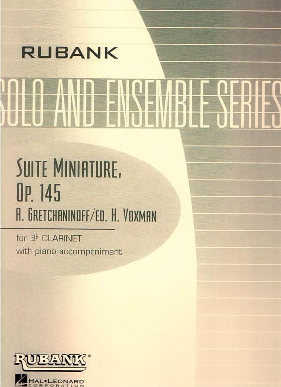 Aleksandr Grieczaninow: Suite Miniature op. 145 for Bb Clarinet and Piano - nuty na klarnet i fortepian