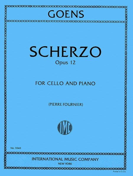 Daniel van Goens: Scherzo op. 12 for Cello and Piano - nuty na wiolonczelę i fortepian