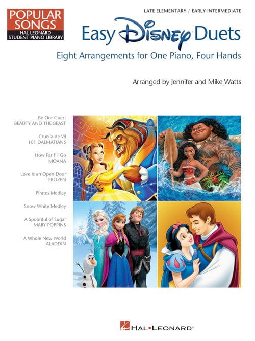 Popular Songs: Easy Disney Duets - nuty na fortepian na cztery ręce - Jennifer Watts, Mike Watts