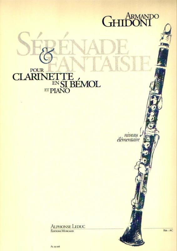 Armando Ghidoni: Serenade et Fantaisie pour clarinette en sib et piano - nuty na klarnet z fortepianem