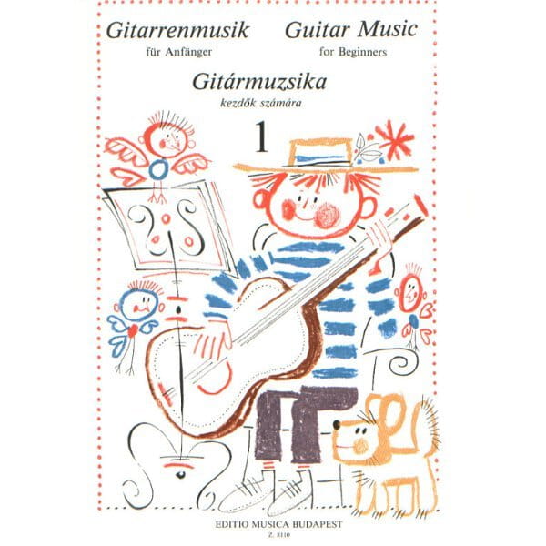 Guitar Music for Beginners 1 - Laszlo Vereczkey - nuty na gitarę klasyczną dla początkujących
