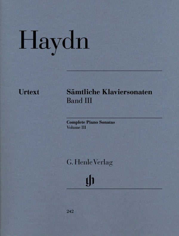 Joseph Haydn: Complete Piano Sonatas Volume 3 - sonaty fortepianowe - nuty na fortepian