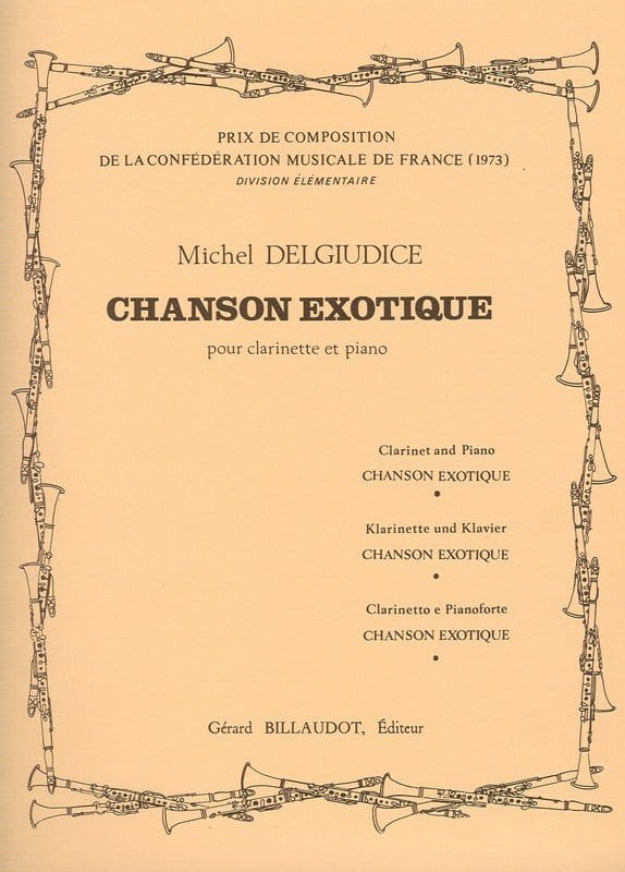 Michel Delgiudice: Chanson Exotique pour clarinette et piano - nuty na klarnet z fortepianem