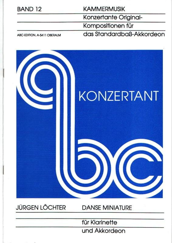 ABC Konzertant Kammermusik 12 - Danse Miniature - Jurgen Lochter - nuty na klarnet z akordeonem