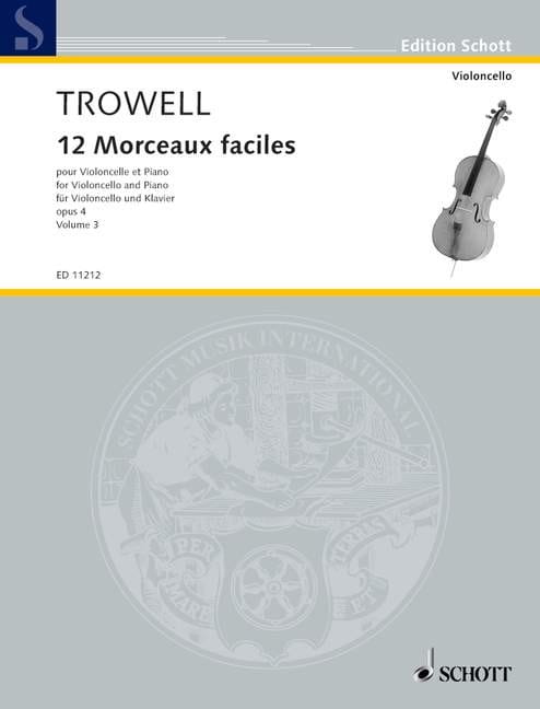 Arnold Trowell: 12 Morceaux Faciles op. 4 volume 3 - nuty na wiolonczelę z fortepianem
