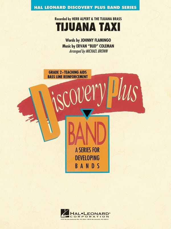 Discovery Plus Band: Tijuana Taxi (Score & Parts) - Ervan Coleman, Johnny Flaming, Michael Brown - nuty na młodzieżową orkiestrę dętą