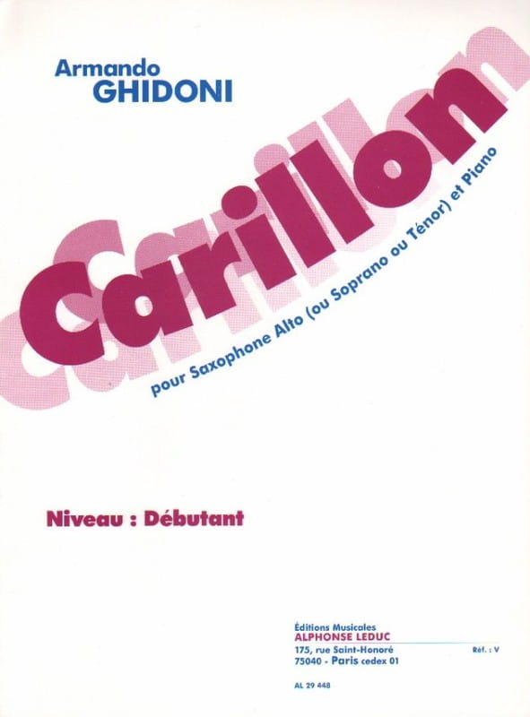 Armando Ghidoni: Carlillon pour saxophone et piano - nuty na saksofon i fortepian
