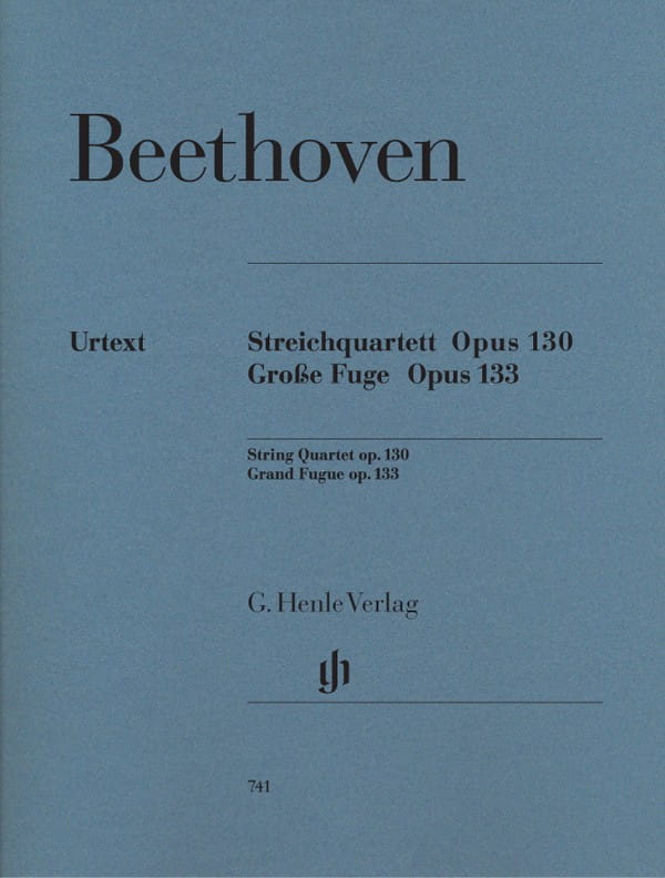 Ludwig van Beethoven: Streichquartette - String Quartets - Rainer Cadenbach - dwa kwartety smyczkowe B-Dur op. 130, Wielka Fuga op. 133 - nuty na kwar