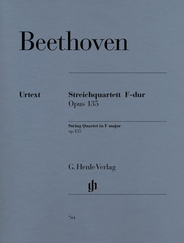 Ludwig van Beethoven: Streichquartett - String Quartet - Rainer Cadenbah - Kwartet smyczkowy F-Dur op. 135 - nuty na kwartety smyczkowe