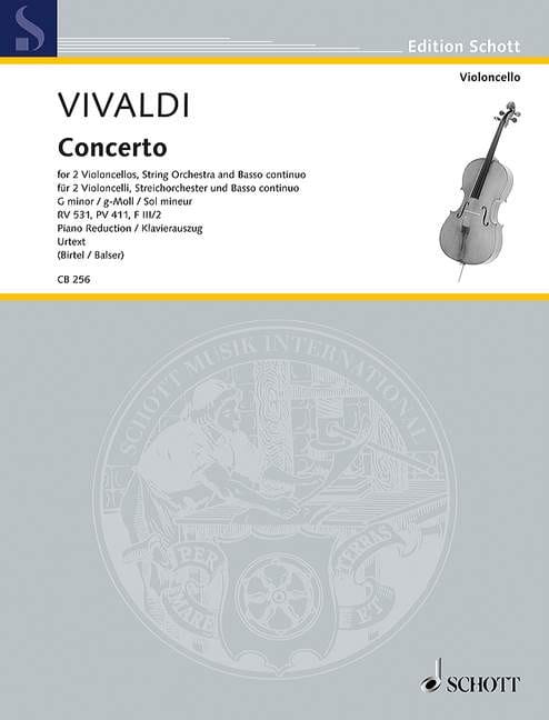 Antonio Vivaldi: Concerto G minor RV 531 for 2 Violoncellos, String Orchestra and Basso continuo - Koncert g-moll na dwie wiolonczele - nuty na 2 wiol