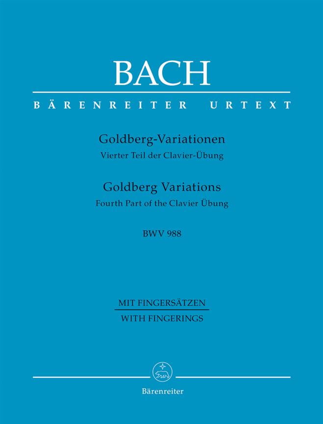 Jan Sebastian Bach - Goldberg Variations BWV 988 - Fourth Part of the Clavier Ubung - wariacje goldbergowskie Jana Sebastiana Bacha - nuty na fortepia