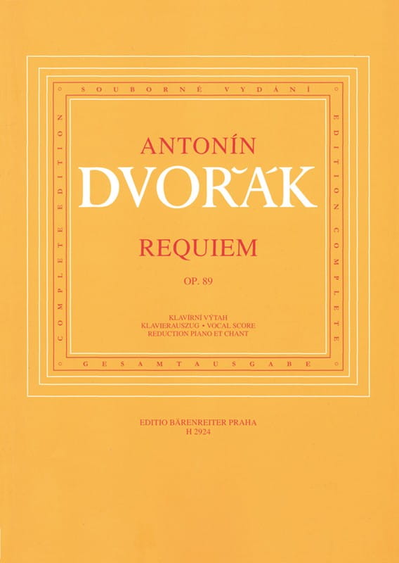 Antonin Dvorak: Requiem op. 89 - nuty na chór SATB z fortepianem