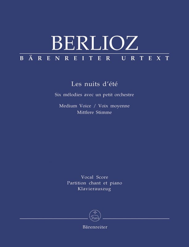 Gerard Belrioz: Les nuits d’ete - Six melodies avec un petit orchestre op. 7 Hol. 81B pour voix moyenne - Sześć pieśni na głos średni - nuty na głos s