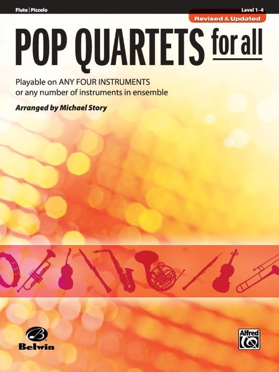 Pop Quartets for All: Flute, Piccolo - nuty kwartet instrumentalny: flet poprzeczny, flet piccolo - Michael Story