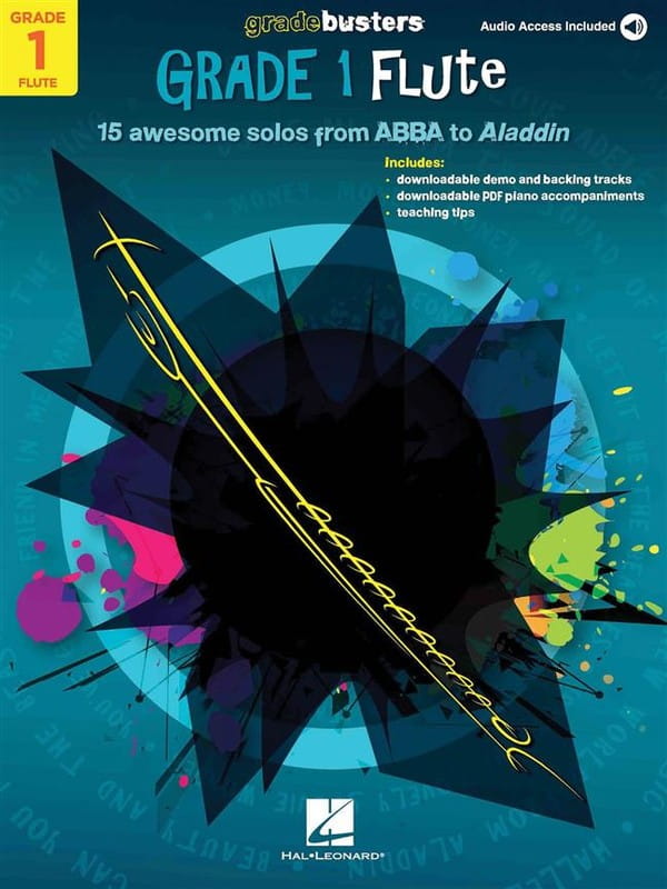 Gradebusters: Grade 1 Flute - 15 awesome solos from ABBA to Aladdin (+ audio online) - nuty na flet poprzeczny z fortepianem