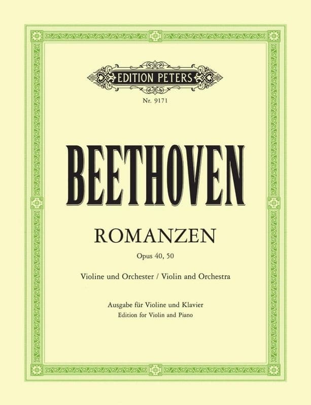 Ludwig van Beethoven: Romanzen fur Violine und Orchester G-Dur op. 40, F-Dur op. 50 - Romances for Violin and Orchestra - nuty na skrzypce z fortepian