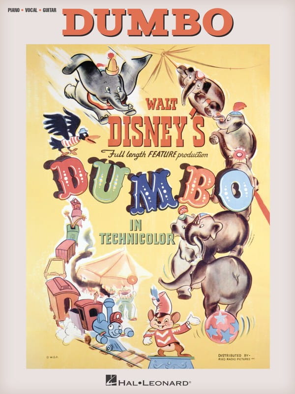 Dumbo (PVG) - piosenki z animowanego filmu Disneya Dumbo - nuty na fortepian, melodia, akordy gitarowe i słowa - Frank Churchill, Oliver Wallace