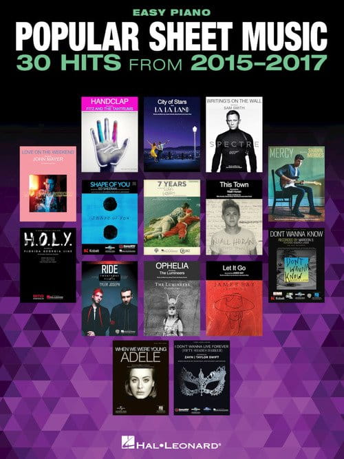 Popular Sheet Music - 30 Hits from 2015-2017 - nuty w prostym opracowaniu na fortepian