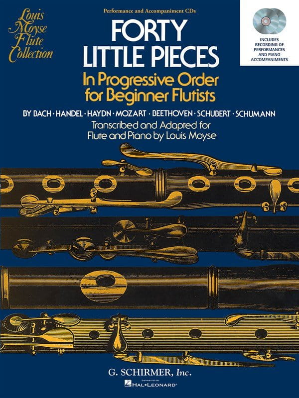Forty Little Pieces In Progressive Order For Beginner Flutists - Louis Moyse - akompaniament i wykonania na 2 płytach CD