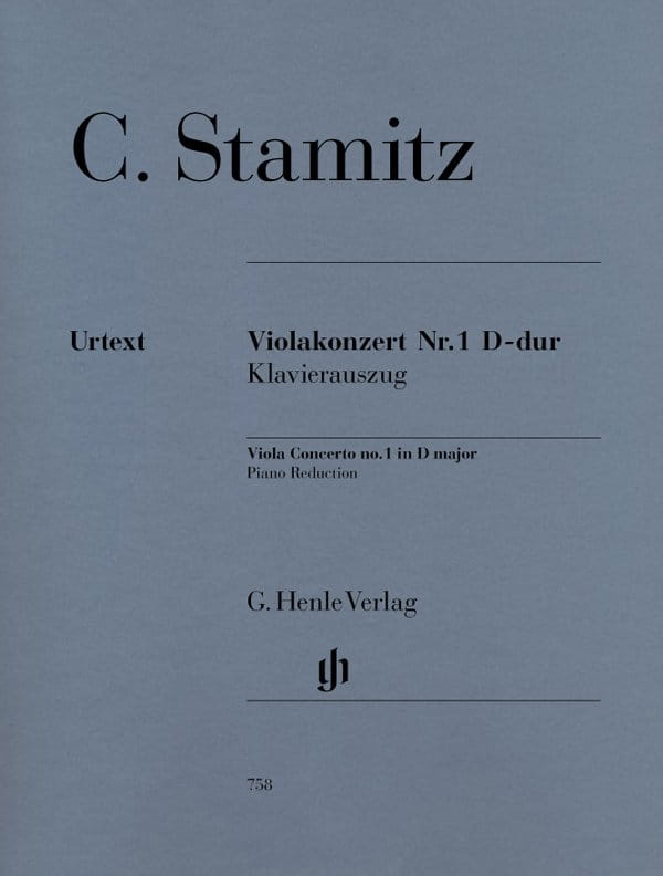 Carl Stamitz: Viola Concerto no. 1 D major - I koncert altówkowy D-dur - nuty na altówkę z fortepianem