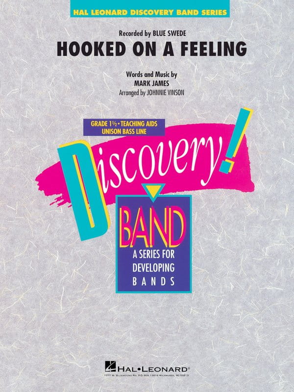 Discovery Band: Hooked on a Feeling (Score & Parts) - nuty na młodzieżową orkiestrę dętą- Blue Swede, Mark James