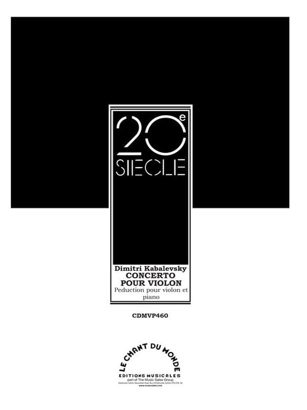 Dmitrij Kabalewski: Concerto pour violon et orchestre op. 48 - nuty na skrzypce i fortepian