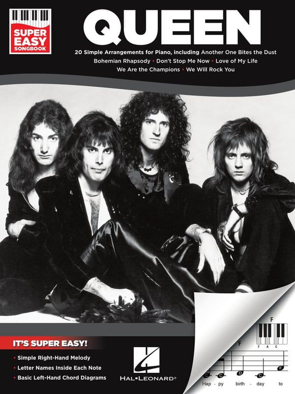 nuty na keyboard: Super Easy Songbook: Queen - proste nuty literowe na