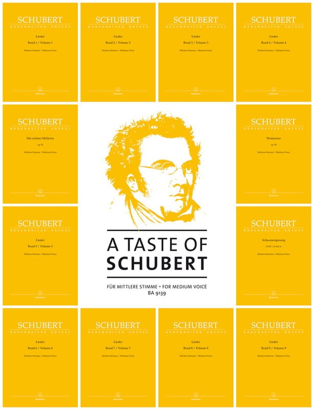 Franz Schubert: A Taste of Schubert for Medium Voice - nuty na głos średni z fortepianem