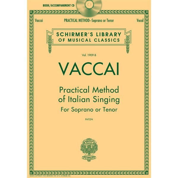 Nicola Vaccai: Practical Method Of Italian Singing - For Soprano Or Tenor - praktyczna metoda śpiewu włoskiego na głos wysoki (+ audio online)