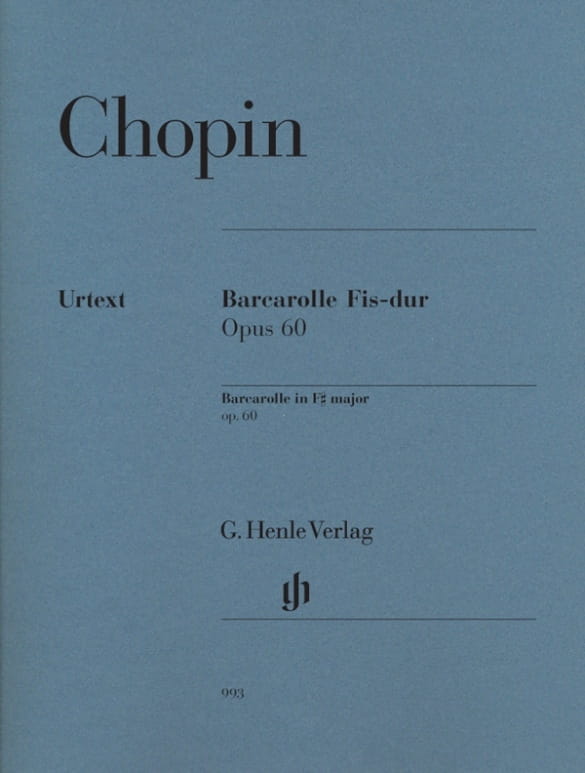 Fryderyk Chopin: Barcarolle Fis-dur op. 60 - Barkarola - nuty na fortepian