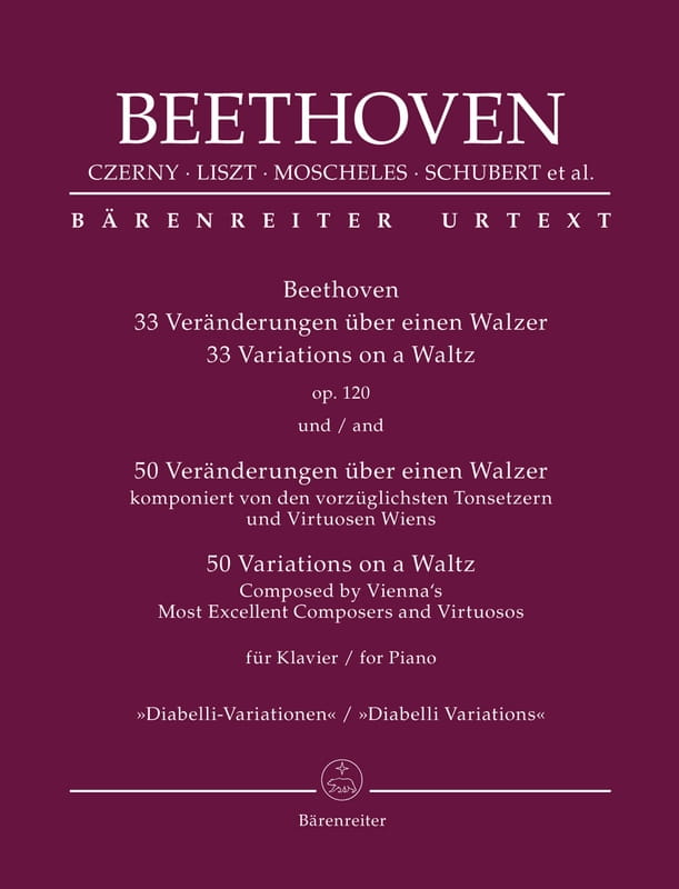 Ludwig van Beethoven: 33 Variations on a Waltz op. 120 and 50 Variations on a Waltz Composed by Vienna’s Most Excellent Composers and Virtuosos - nuty