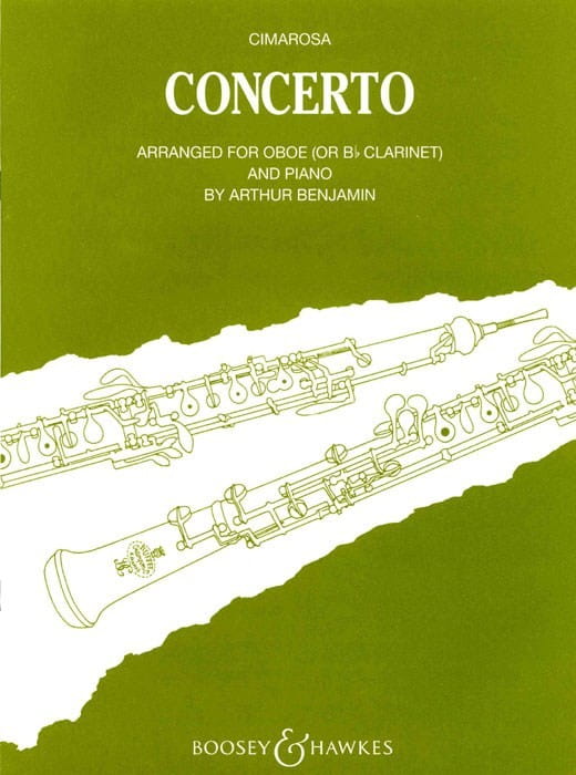 Domenico Cimarosa: Concerto for Oboe and Strings - koncert obojowy c-moll - nuty na obój (klarnet) i fortepian