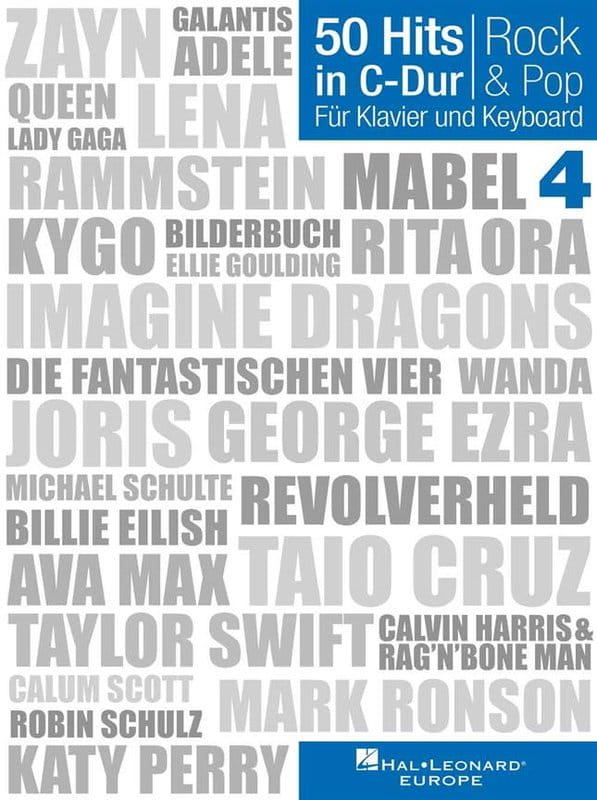 50 Hits in C-Dur fur Klavier und Keyboard (PVG) - Rock & Pop 4 - nuty na fortepian, linia melodyczna, akordy i słowa