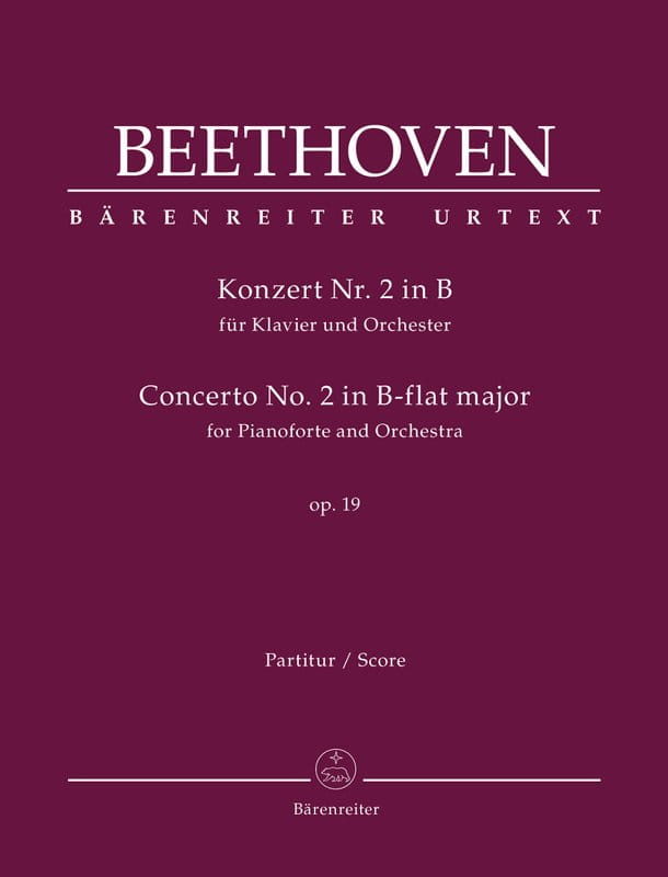 Ludwig van Beethoven: Concerto No. 2 in B-flat major for Pianoforte and Orchestra op. 19 - II koncert fortepianowy B-dur Beethovena - nuty na fortepia
