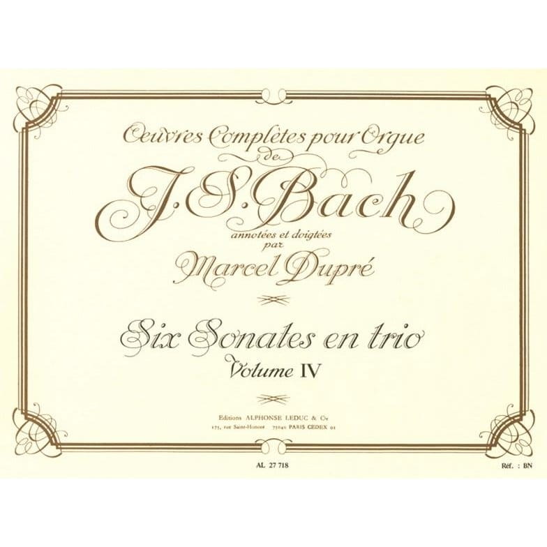 Johann Sebastian Bach - Oeuvres Completes Pour Orgue Volume 4 - utwory organowe Jana Sebastiana Bacha - opracowanie Marcel Dupre