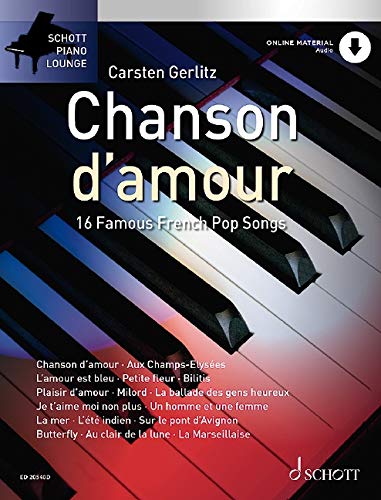 Chanson d’amour - Carsten Gerlitz - 16 słynnych popularnych francuskich piosenek - nuty na fortepian (+ audio online)