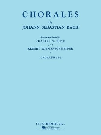 Jan Sebastian Bach: Chorales 1-91 Open Score - chorały na cztery głosy w starych kluczach - nuty na organy lub fortepian