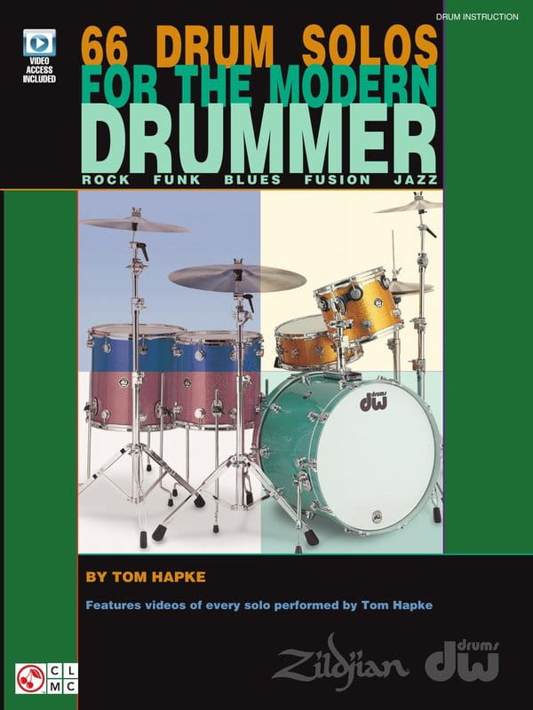 66 Drum Solos for the Modern Drummer - Tom Hapke (+ video online) - nuty na perkusję