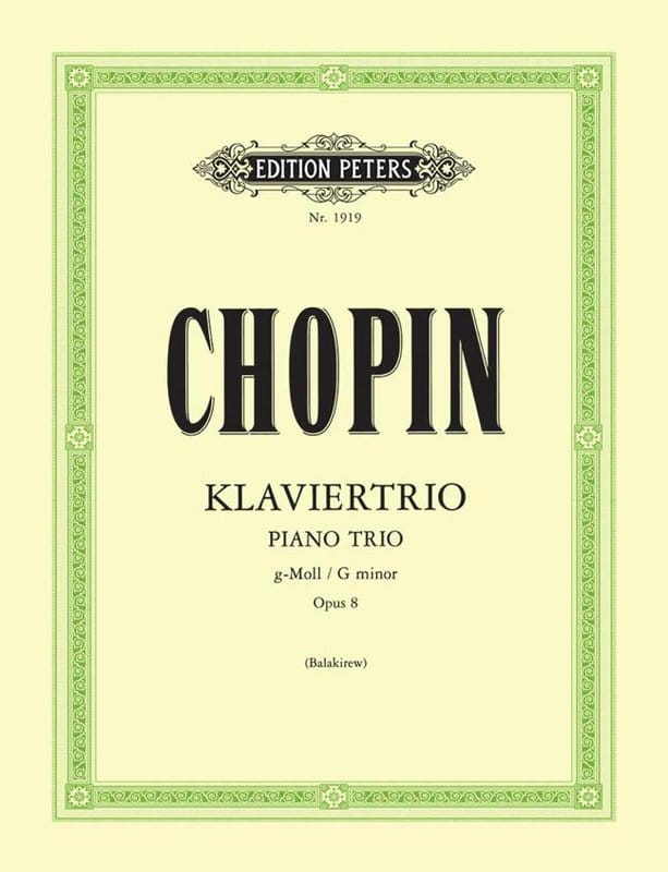 Fryderyk Chopin: Klaviertrio g-moll op. 8 - Trio Fortepianowe - nuty na fortepian, skrzypce i wiolonczelę