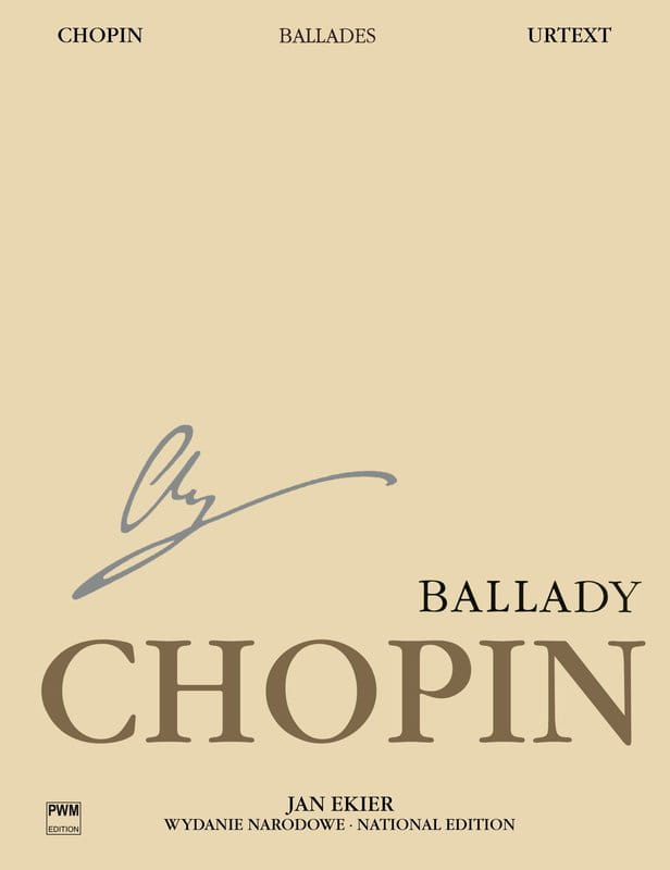 Fryderyk Chopin: Wydanie Narodowe tom 1A - Ballady op. 23, 38, 47, 52 - Jan Ekier - nuty na fortepian