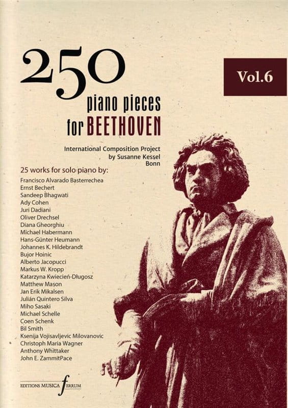 250 Piano Pieces For Beethoven Volume 6 - 25 works for solo piano - nuty na fortepian