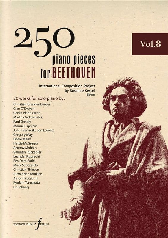 250 Piano Pieces For Beethoven Volume 8 - 20 works for solo piano - nuty na fortepian